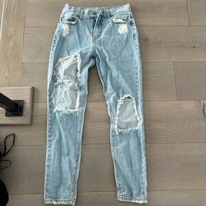 Distressed Light Blue Women's Jeans
